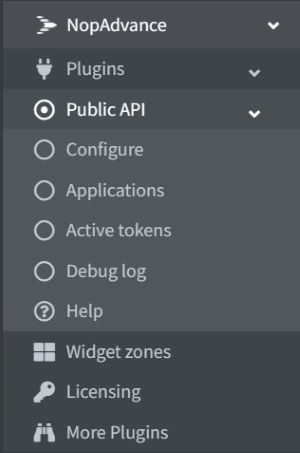 nopcommerce restful public front-end web api plugin menu nopadvance